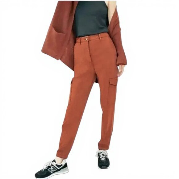 Aritzia Wilfred Free  Modern Cargo Pant In GD Rust Size 00 - Picture 1 of 8